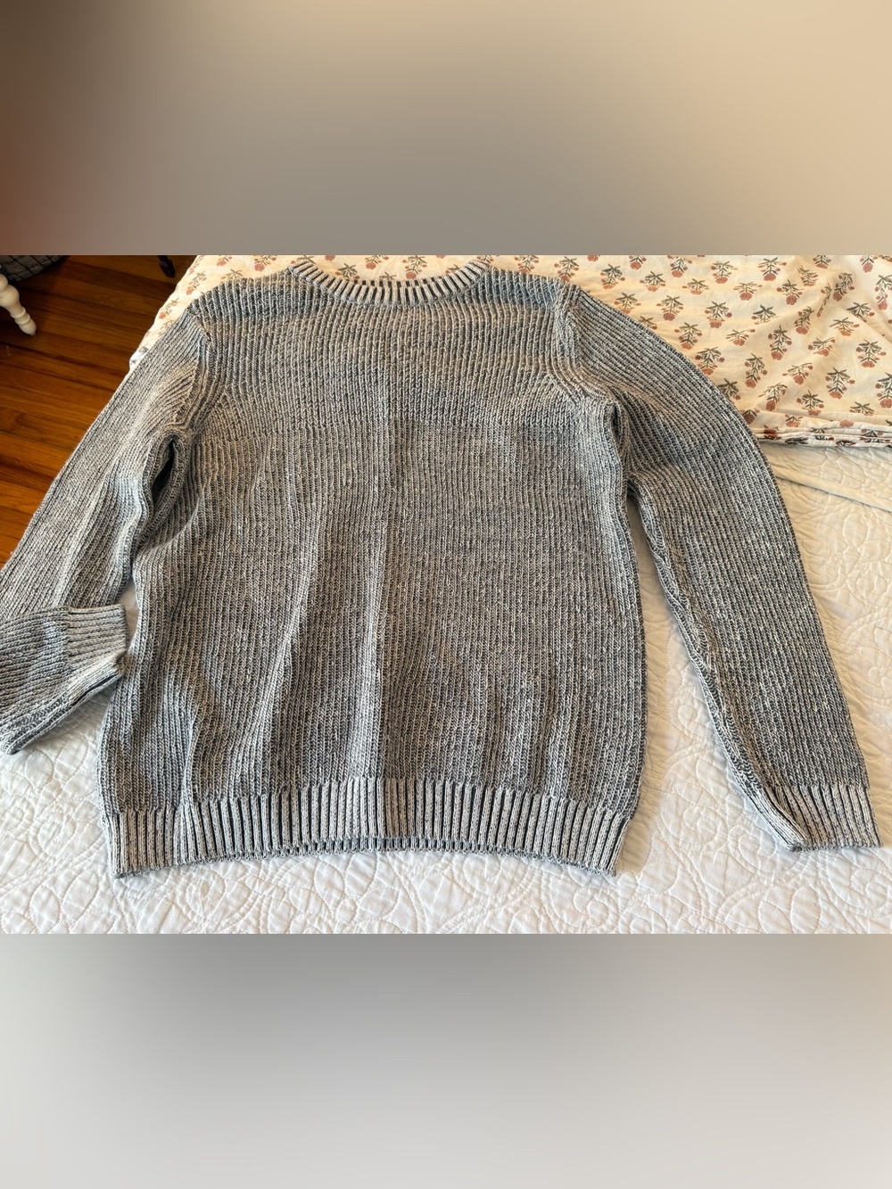 NEW Kid's Unisex Wonder Nation Crewneck Shaker Stitch Ribbed Knit Grey Sweater
